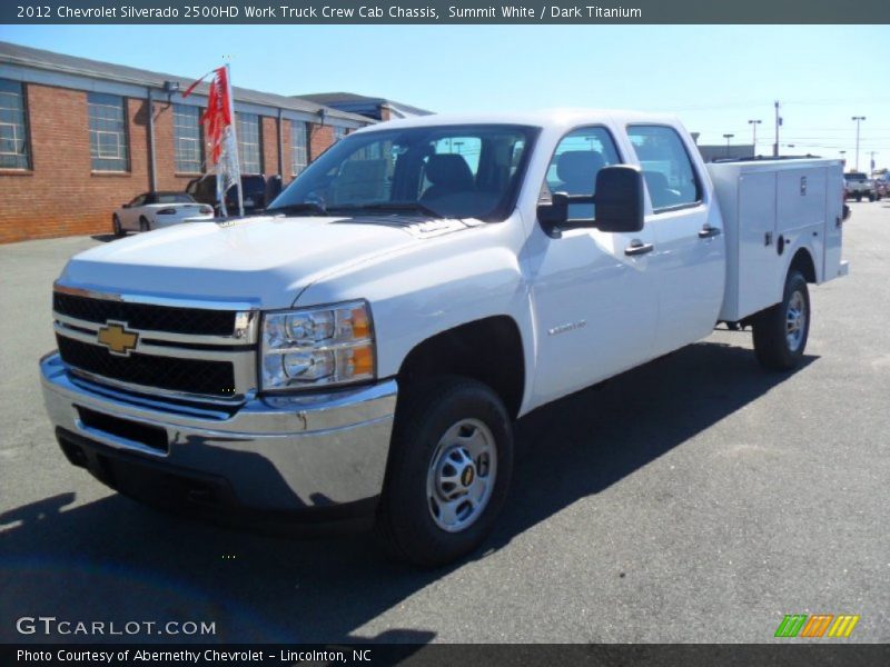 Summit White / Dark Titanium 2012 Chevrolet Silverado 2500HD Work Truck Crew Cab Chassis