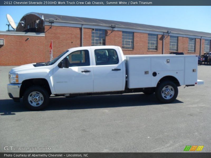 Summit White / Dark Titanium 2012 Chevrolet Silverado 2500HD Work Truck Crew Cab Chassis