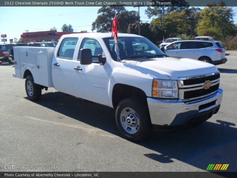 Summit White / Dark Titanium 2012 Chevrolet Silverado 2500HD Work Truck Crew Cab Chassis