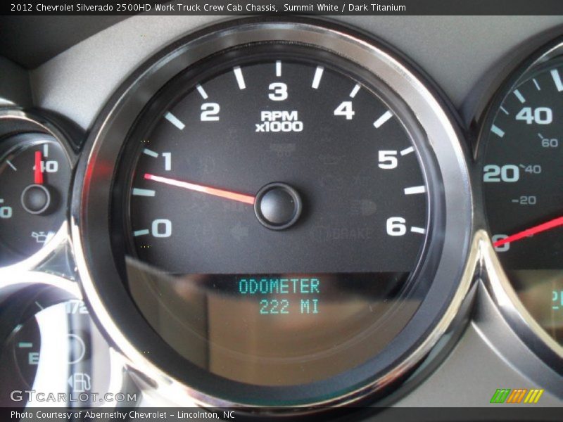 Summit White / Dark Titanium 2012 Chevrolet Silverado 2500HD Work Truck Crew Cab Chassis