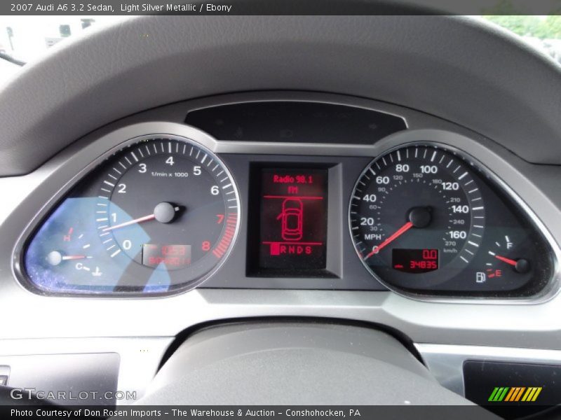 Light Silver Metallic / Ebony 2007 Audi A6 3.2 Sedan