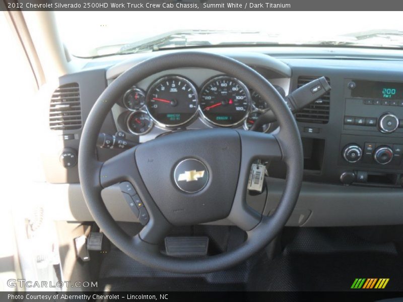 Summit White / Dark Titanium 2012 Chevrolet Silverado 2500HD Work Truck Crew Cab Chassis