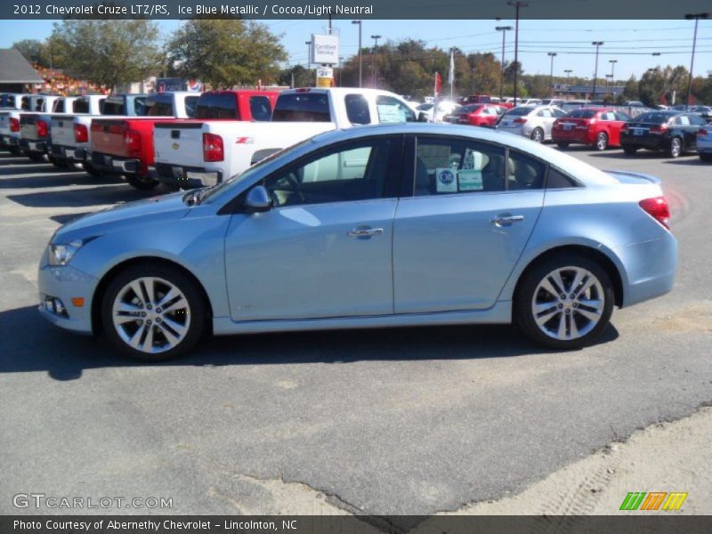 Ice Blue Metallic / Cocoa/Light Neutral 2012 Chevrolet Cruze LTZ/RS