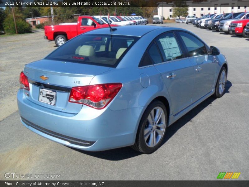 Ice Blue Metallic / Cocoa/Light Neutral 2012 Chevrolet Cruze LTZ/RS