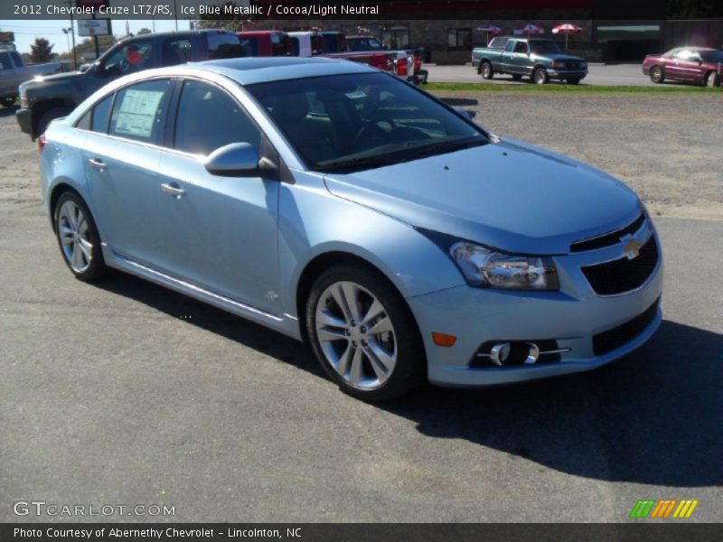 Ice Blue Metallic / Cocoa/Light Neutral 2012 Chevrolet Cruze LTZ/RS