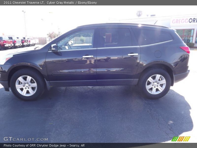 Cyber Gray Metallic / Ebony/Ebony 2011 Chevrolet Traverse LT