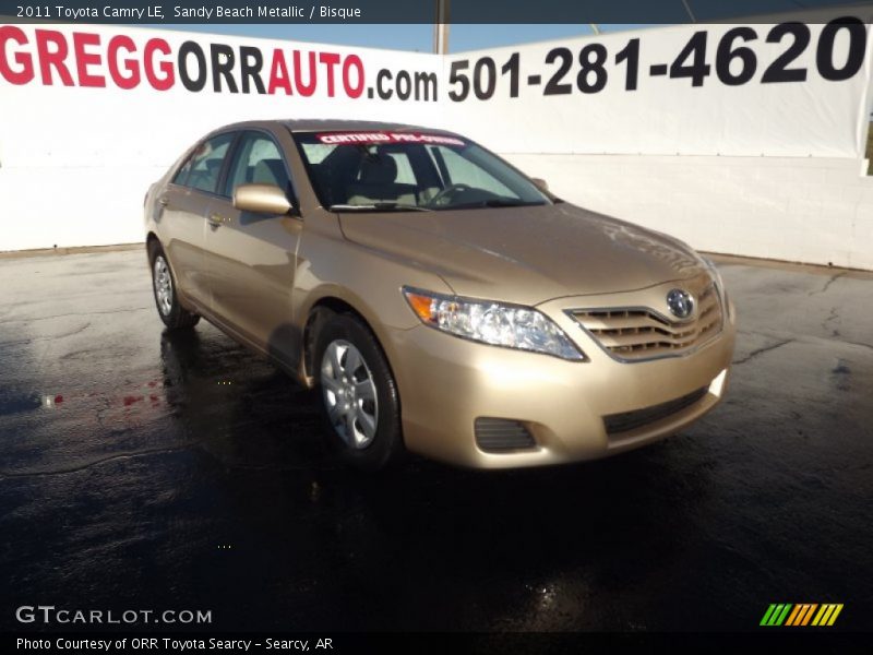 Sandy Beach Metallic / Bisque 2011 Toyota Camry LE