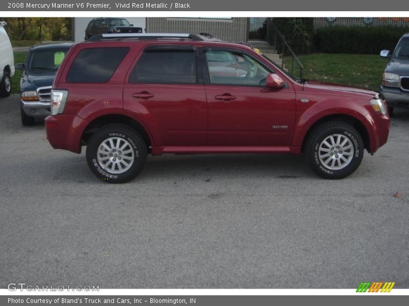 Vivid Red Metallic / Black 2008 Mercury Mariner V6 Premier