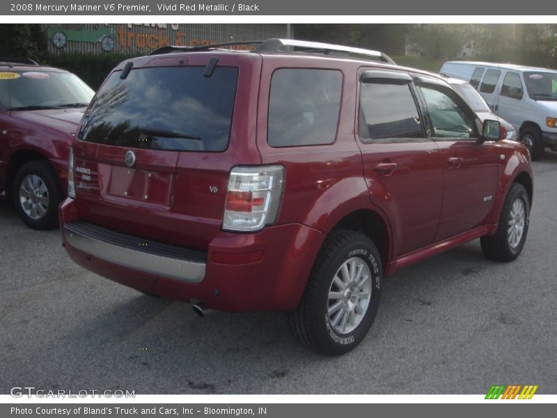Vivid Red Metallic / Black 2008 Mercury Mariner V6 Premier