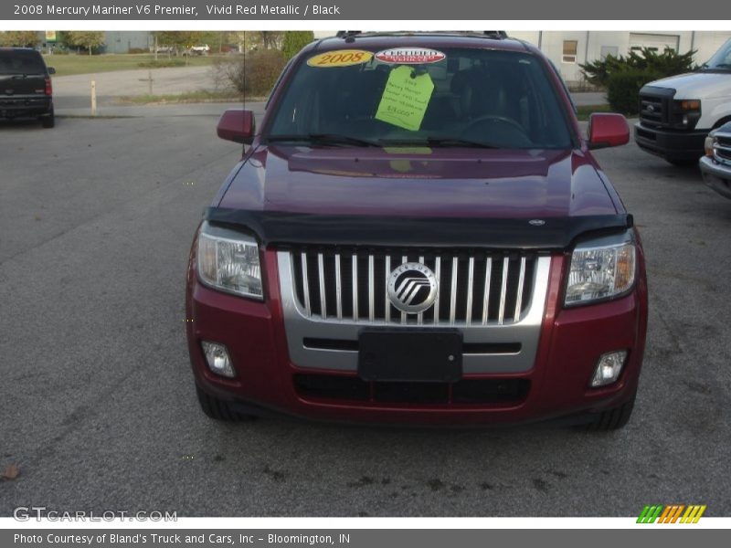 Vivid Red Metallic / Black 2008 Mercury Mariner V6 Premier