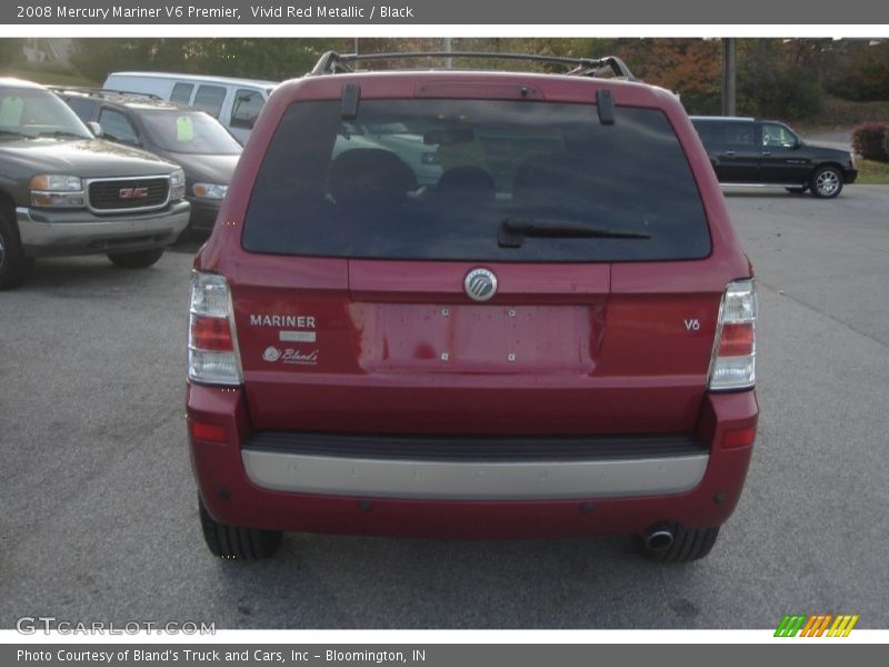 Vivid Red Metallic / Black 2008 Mercury Mariner V6 Premier