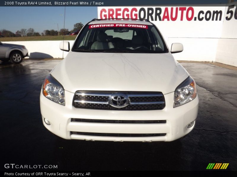 Blizzard Pearl White / Taupe 2008 Toyota RAV4 Limited