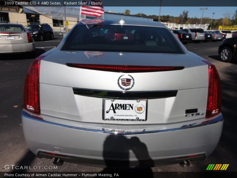 Radiant Silver / Ebony 2009 Cadillac CTS 4 AWD Sedan