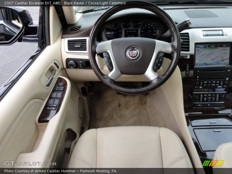 Black Raven / Cocoa/Light Cashmere 2007 Cadillac Escalade EXT AWD