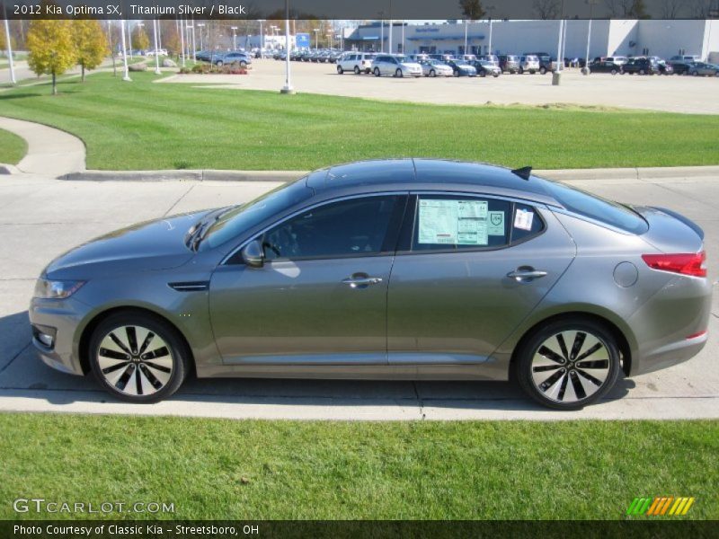 Titanium Silver / Black 2012 Kia Optima SX