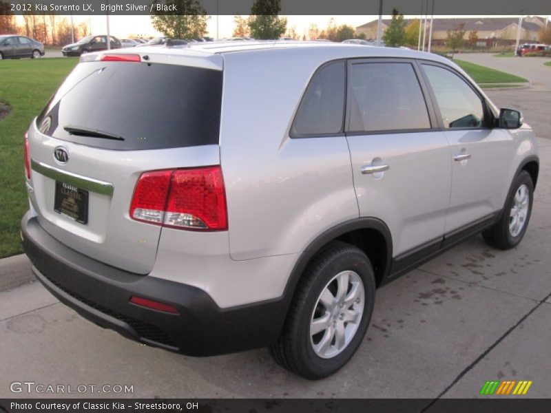Bright Silver / Black 2012 Kia Sorento LX