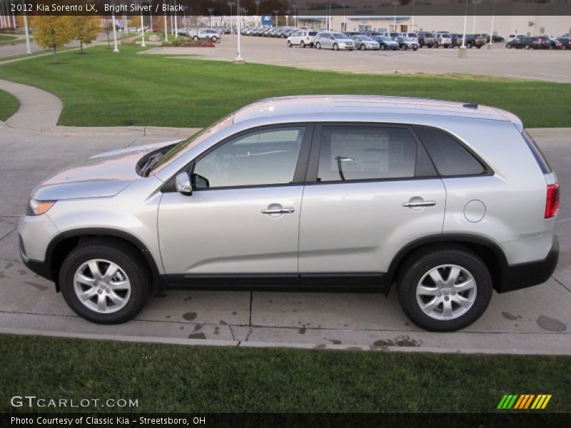 Bright Silver / Black 2012 Kia Sorento LX