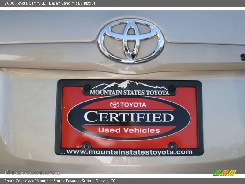 Desert Sand Mica / Bisque 2008 Toyota Camry LE