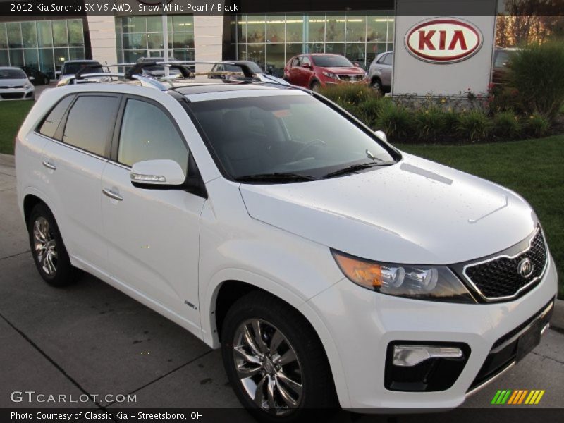 Snow White Pearl / Black 2012 Kia Sorento SX V6 AWD