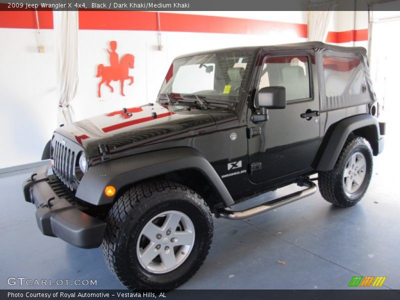 Black / Dark Khaki/Medium Khaki 2009 Jeep Wrangler X 4x4