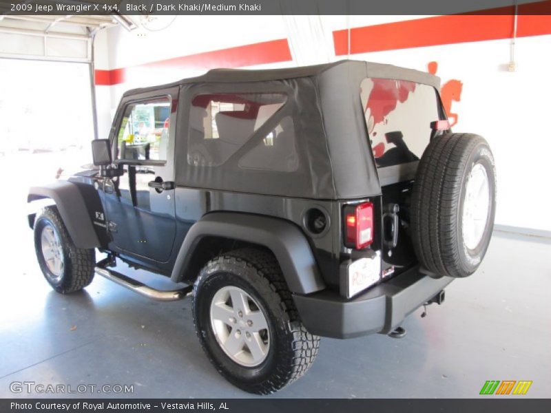 Black / Dark Khaki/Medium Khaki 2009 Jeep Wrangler X 4x4