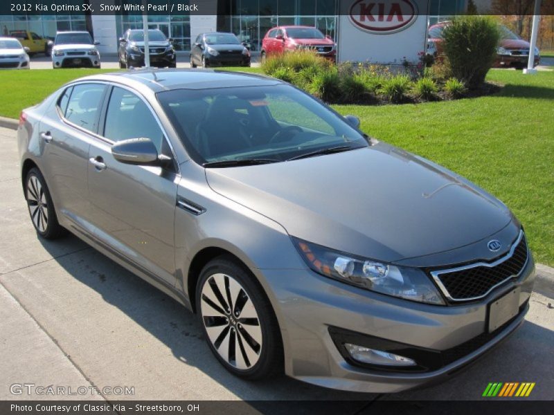 Snow White Pearl / Black 2012 Kia Optima SX