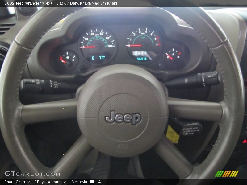 Black / Dark Khaki/Medium Khaki 2009 Jeep Wrangler X 4x4