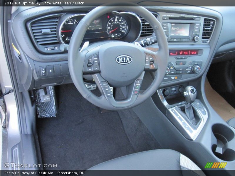 Snow White Pearl / Black 2012 Kia Optima SX