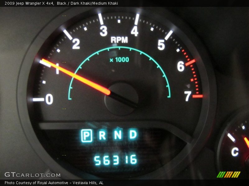 Black / Dark Khaki/Medium Khaki 2009 Jeep Wrangler X 4x4