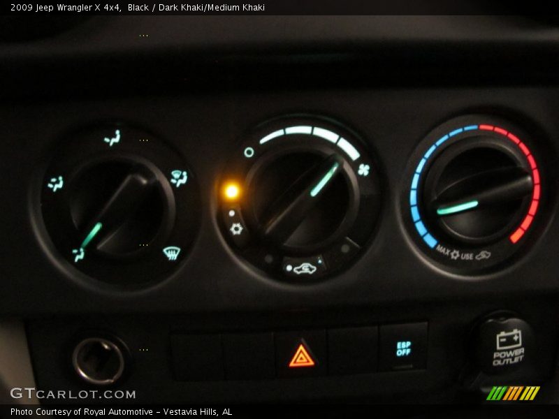 Black / Dark Khaki/Medium Khaki 2009 Jeep Wrangler X 4x4