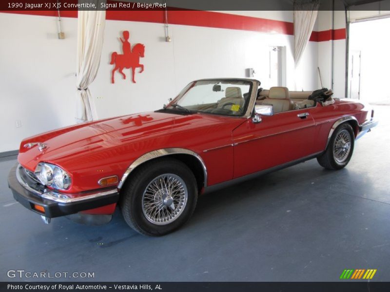 Signal Red / Beige/Red 1990 Jaguar XJ XJS Convertible
