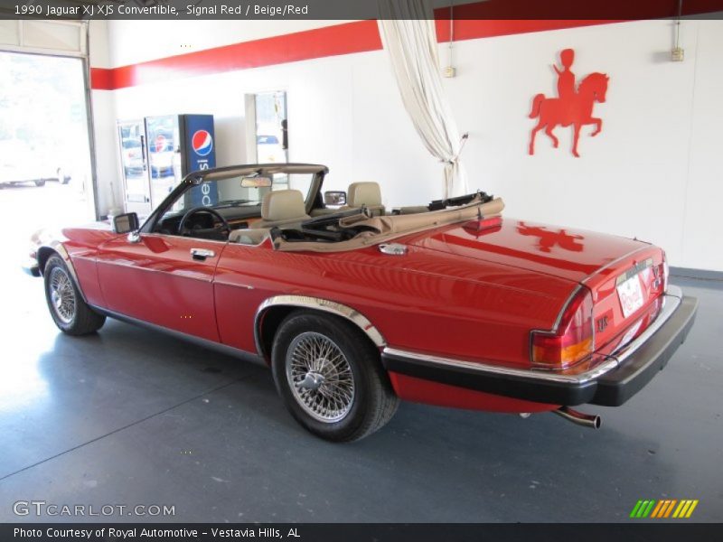 Signal Red / Beige/Red 1990 Jaguar XJ XJS Convertible
