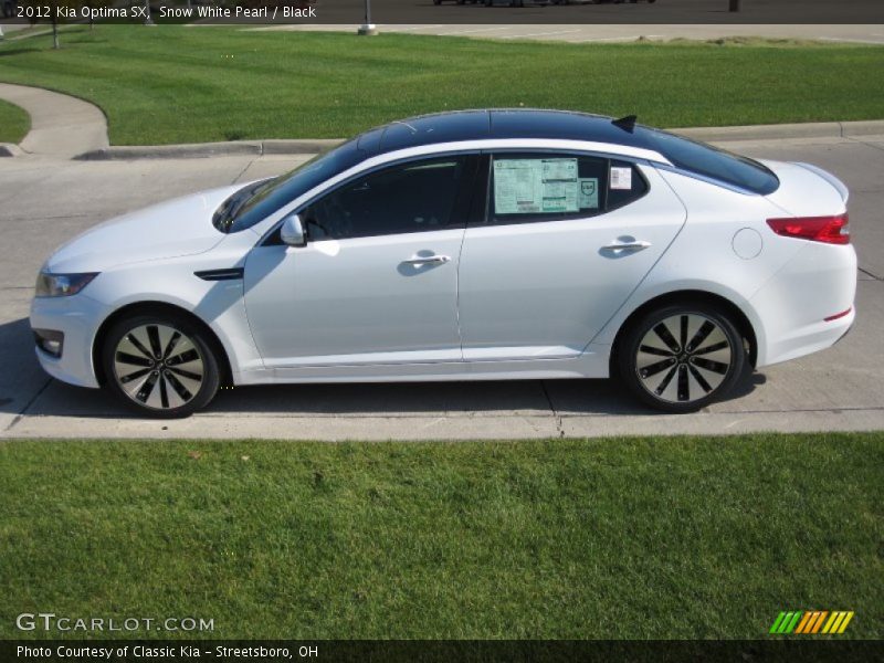 Snow White Pearl / Black 2012 Kia Optima SX