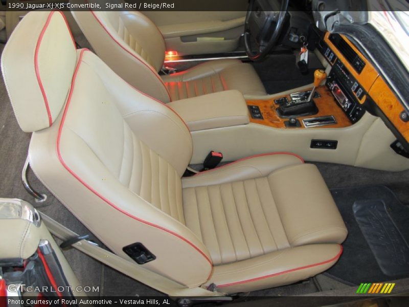  1990 XJ XJS Convertible Beige/Red Interior
