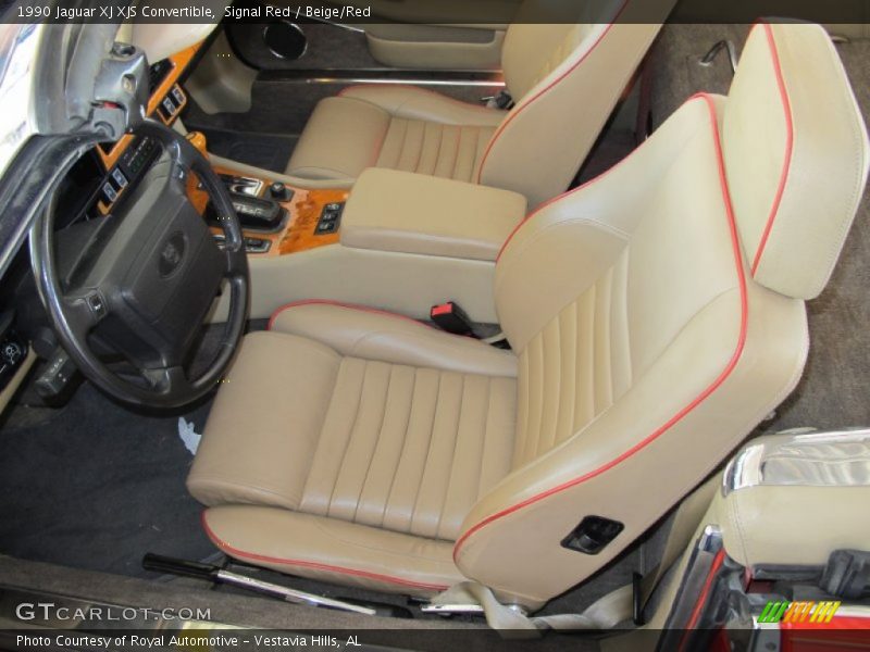  1990 XJ XJS Convertible Beige/Red Interior