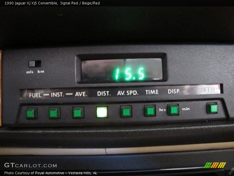 Controls of 1990 XJ XJS Convertible