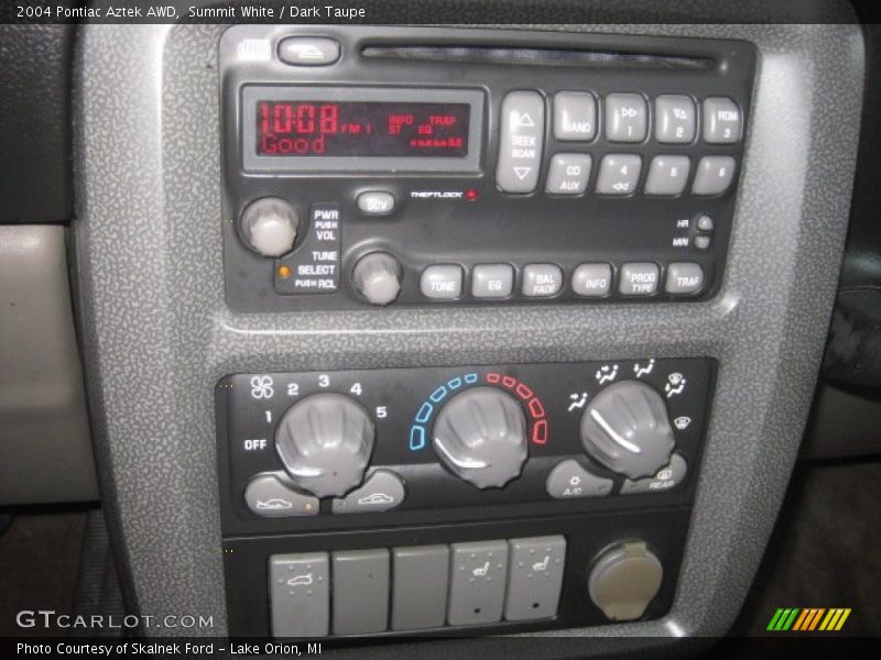 Controls of 2004 Aztek AWD