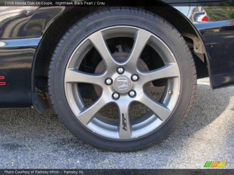 Nighthawk Black Pearl / Gray 2008 Honda Civic LX Coupe