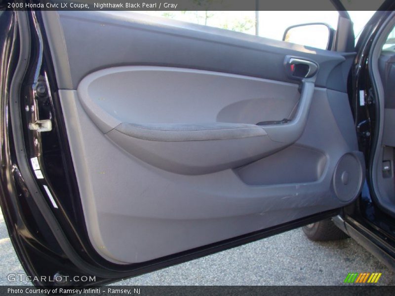 Nighthawk Black Pearl / Gray 2008 Honda Civic LX Coupe