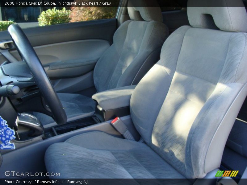 Nighthawk Black Pearl / Gray 2008 Honda Civic LX Coupe