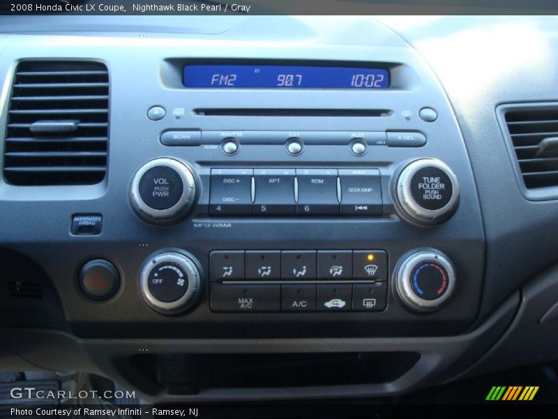 Nighthawk Black Pearl / Gray 2008 Honda Civic LX Coupe