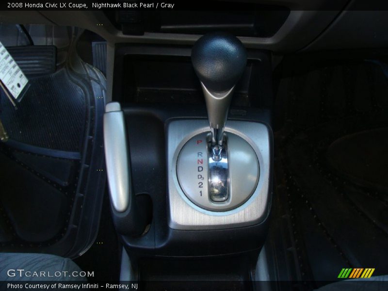Nighthawk Black Pearl / Gray 2008 Honda Civic LX Coupe