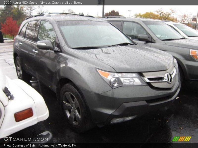 Nimbus Gray Metallic / Ebony 2007 Acura MDX Sport