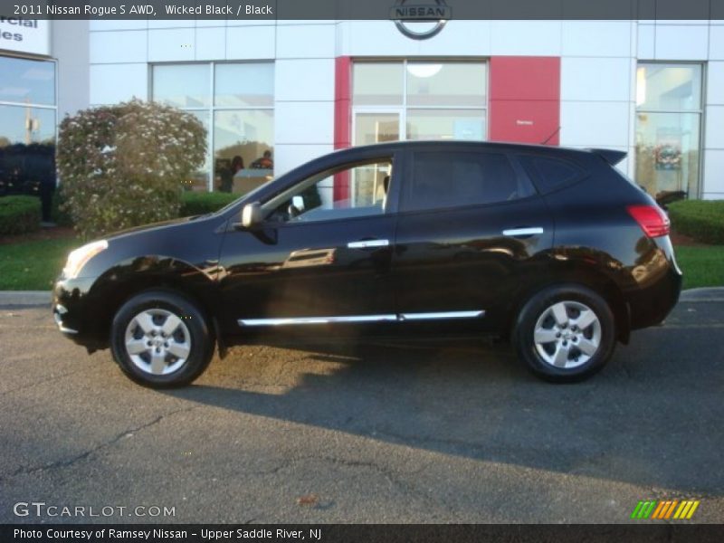 Wicked Black / Black 2011 Nissan Rogue S AWD