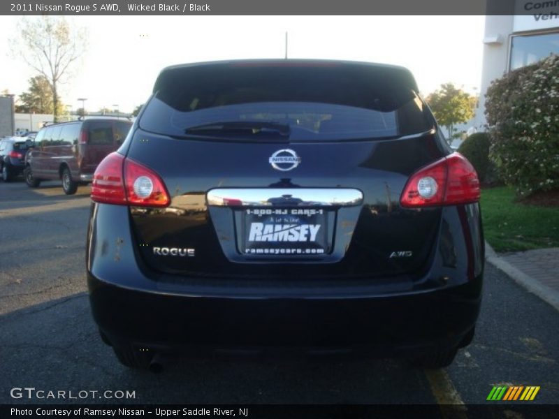 Wicked Black / Black 2011 Nissan Rogue S AWD