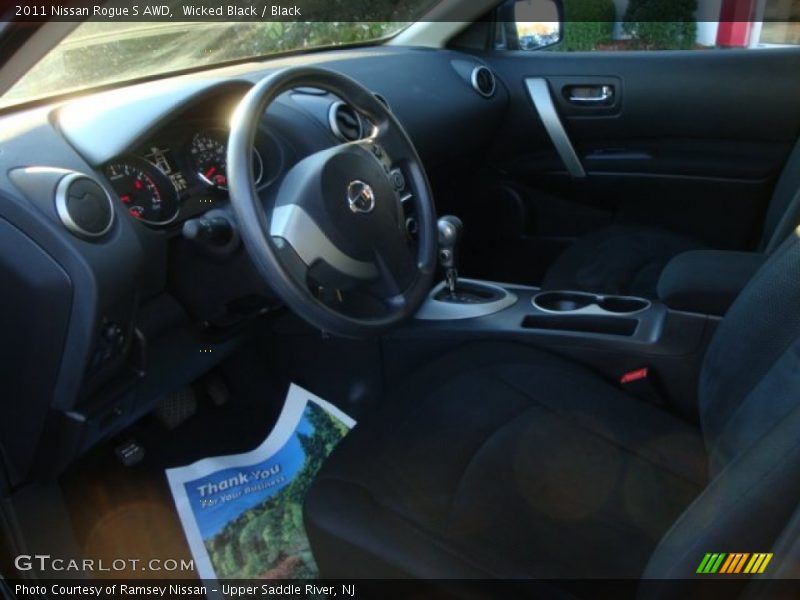 Wicked Black / Black 2011 Nissan Rogue S AWD