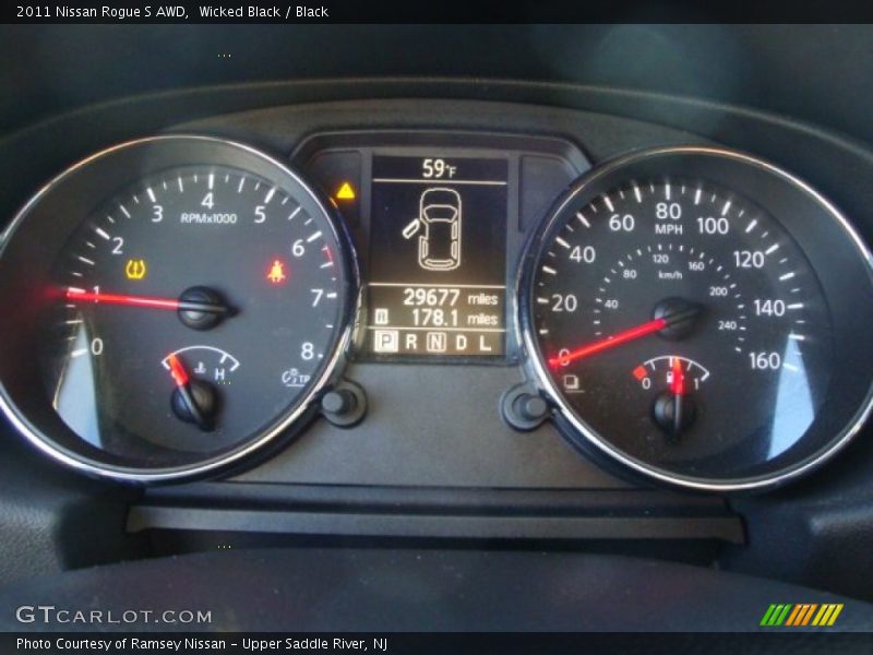 Wicked Black / Black 2011 Nissan Rogue S AWD