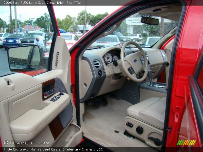 Bright Red / Tan 2008 Ford F150 Lariat SuperCrew