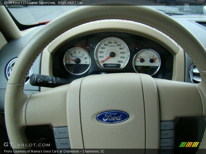 Bright Red / Tan 2008 Ford F150 Lariat SuperCrew