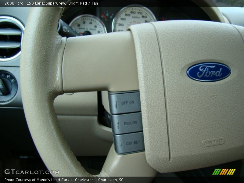 Bright Red / Tan 2008 Ford F150 Lariat SuperCrew